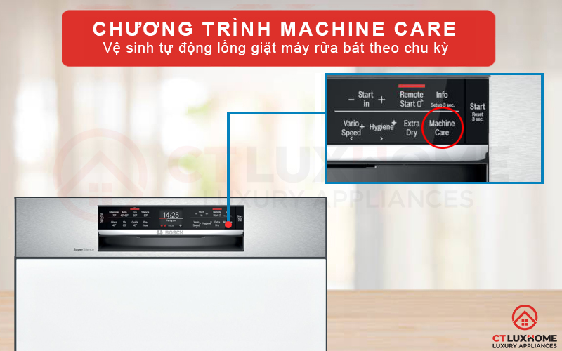 Chăm sóc máy định kỳ với chương trình vệ sinh máy tự động Machine Care