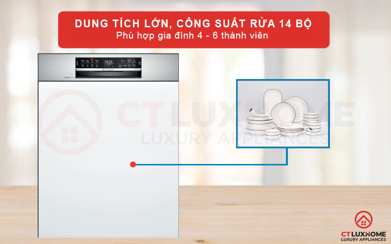 Dung tích chứa lớn phù hợp với các gia đình đông thành viên