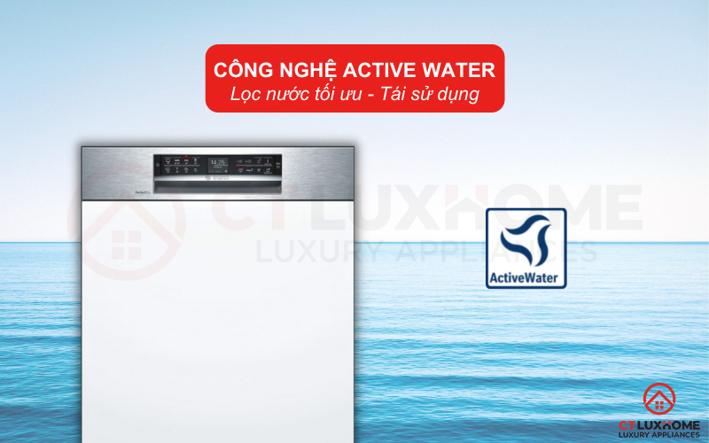 Tối ưu lượng nước rửa cho từng chu kỳ nhờ công nghệ ActiveWater