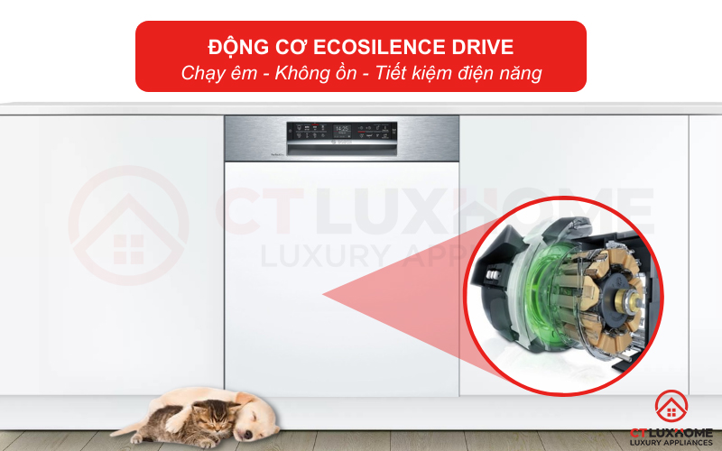 Động cơ EcoSilence Drive giúp máy vận hành êm ái và mạnh mẽ hơn
