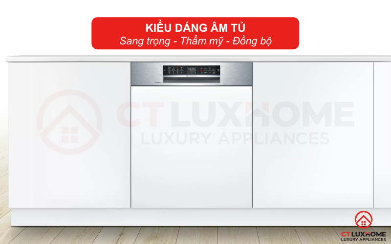 Kiểu dáng bán âm mang đến sự sang trọng, thẩm mỹ cho gian bếp