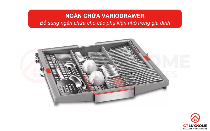 Ngăn chứa thứ 3 VarioSchublade phù hợp để đựng các vật dụng nhỏ