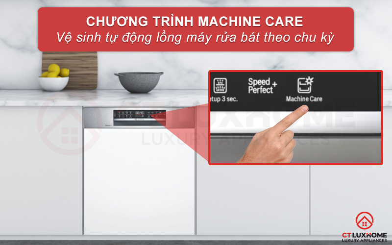 Chức năng Machine Care vệ sinh làm sạch khoang máy tự động