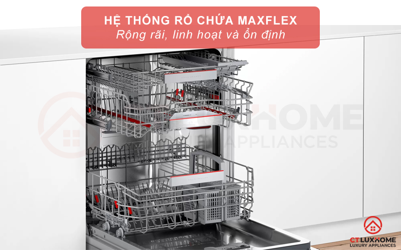 Hệ thống giỏ chứa MaxFlex thường có trong những máy có dung tích lớn