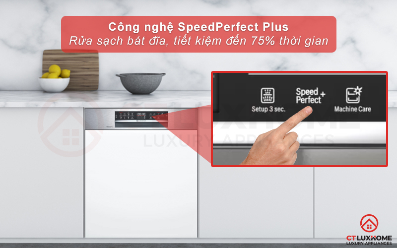 Tăng tốc độ rửa, giảm thời gian tối đa 75% với tính năng SpeedPerfect Plus