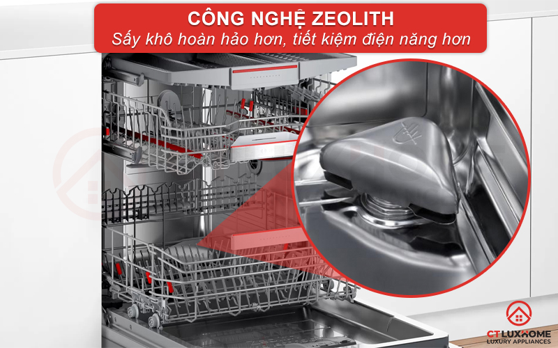 Sấy khô hoàn hảo và tiết kiệm điện năng hơn nhờ công nghệ Zeolith.