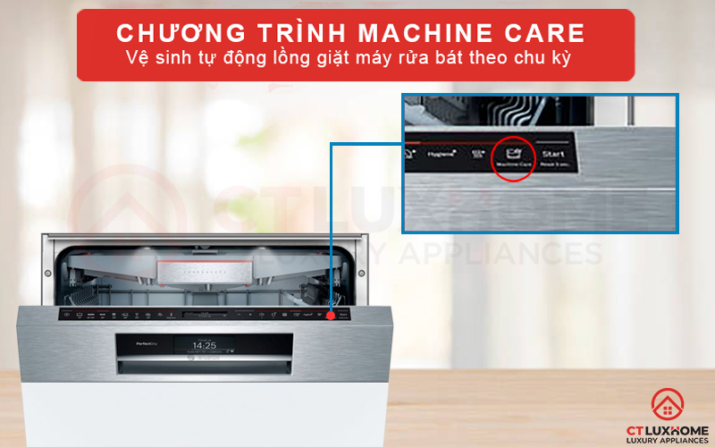 Chương trình vệ sinh máy tự động an toàn và hiệu quả nhờ chế độ rửa full tải
