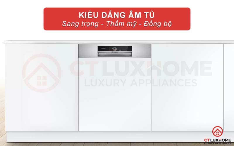 Kiểu dáng âm tủ sang trọng của máy rửa bát SMI8YCS03E