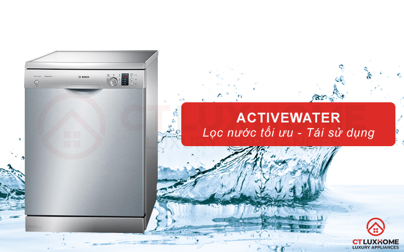 Công nghệ ActiveWater giúp máy rửa bát tiêu thụ ít nước hơn