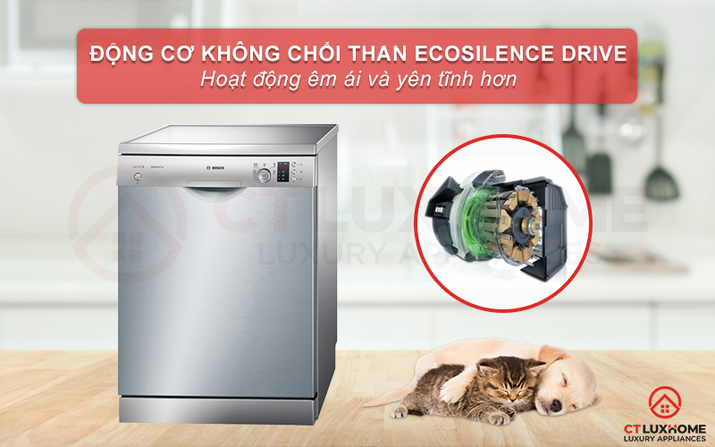 Động cơ EcoSilence Drive giúp máy hoạt động hiệu quả mà không gây tiếng ồn