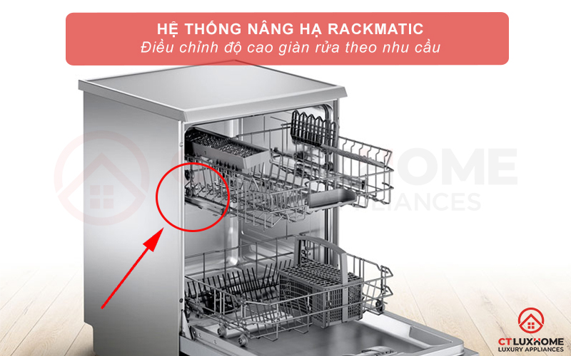 RackMatic cho phép điều chỉnh kích thước của giàn rửa