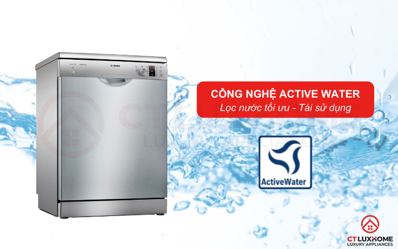 Tối ưu lượng nước rửa cho từng chu kỳ nhờ công nghệ ActiveWater