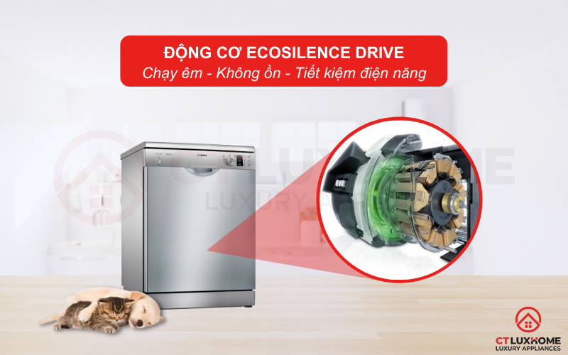 Động cơ EcoSilence Drive giúp máy vận hành êm ái và mạnh mẽ hơn