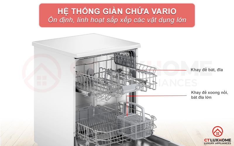 Giỏ chứa Vario ổn định, linh hoạt, rộng rãi