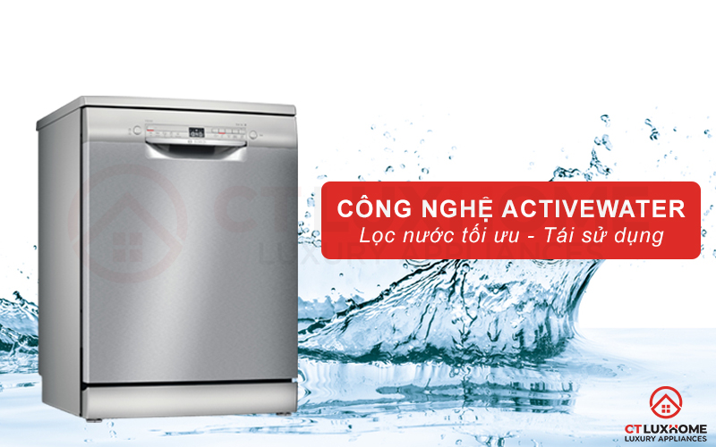 Công nghệ ActiveWater tối ưu lượng nước rửa cho từng chu trình