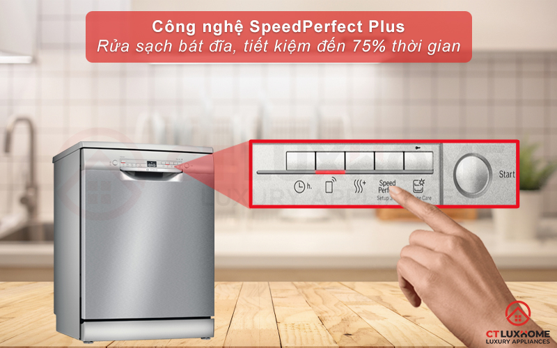SpeedPerfect Plus sẽ giúp bạn rửa nhanh, tiết kiệm đến 75% thời gian