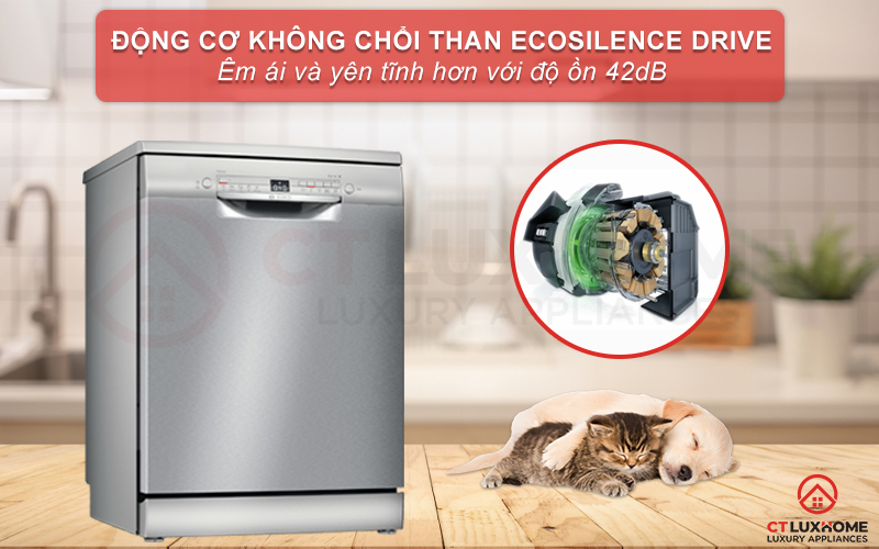 EcoSilence Drive - động cơ không chổi than giúp máy vận hành êm ái