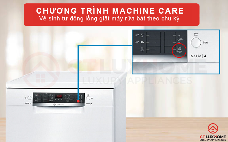Chương trình vệ sinh máy tự động Machine Care hỗ trợ vệ sinh máy hiệu quả và an toàn