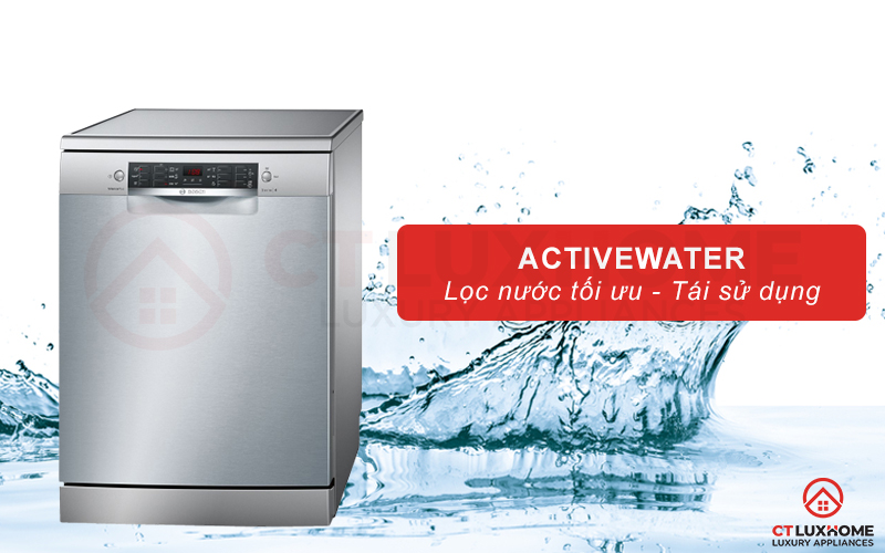 Công nghệ ActiveWater giúp máy rửa bát tiêu thụ ít nước hơn