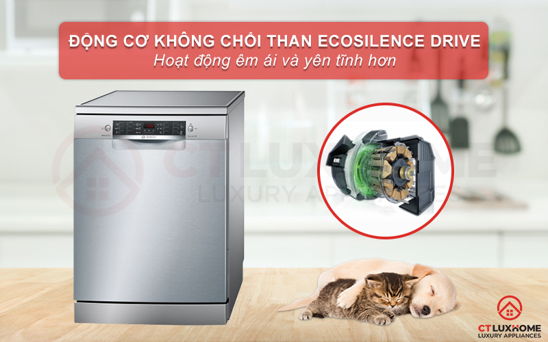 Động cơ EcoSilence Drive cho phép máy hoạt động hiệu quả mà không gây tiếng ồn