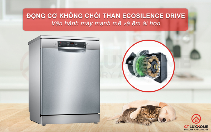 Động cơ EcoSilence Drive giúp máy hoạt động hiệu quả mà không gây tiếng ồn
