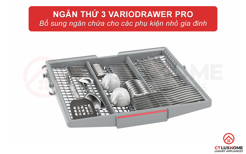 Ngăn chứa thứ 3 phù hợp chứa các vật dụng nhỏ