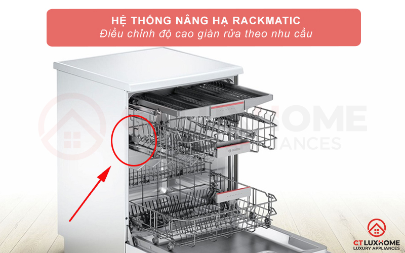 Hệ thống nâng hạ Rackmatic điều chỉnh giàn giữa theo 3 cấp độ
