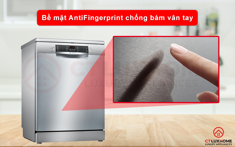 Bề mặt chống bám vân tay sáng bóng và hiện đại