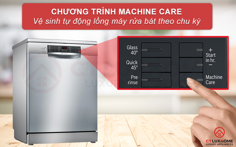 Chức năng Machine Care - vệ sinh máy tự động tiện lợi