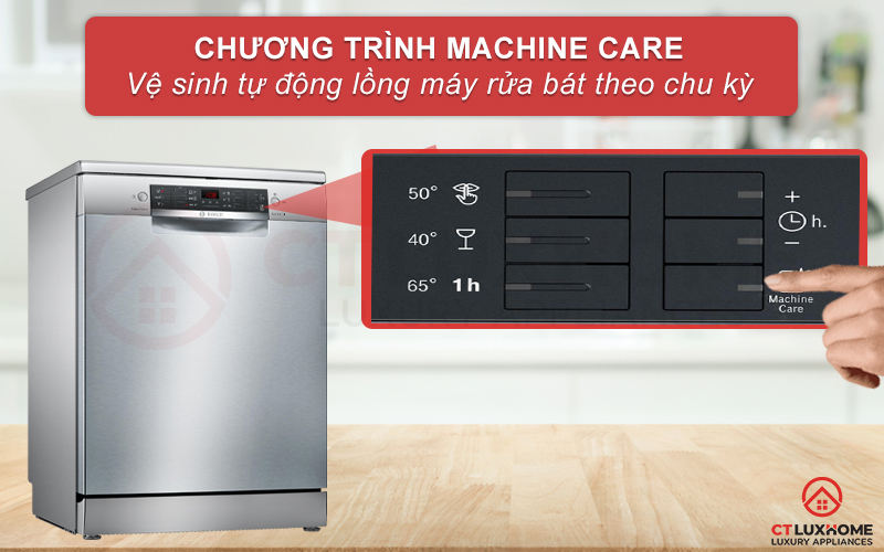 Chức năng tự động vệ sinh máy giúp máy bền bỉ và sạch sẽ hơn