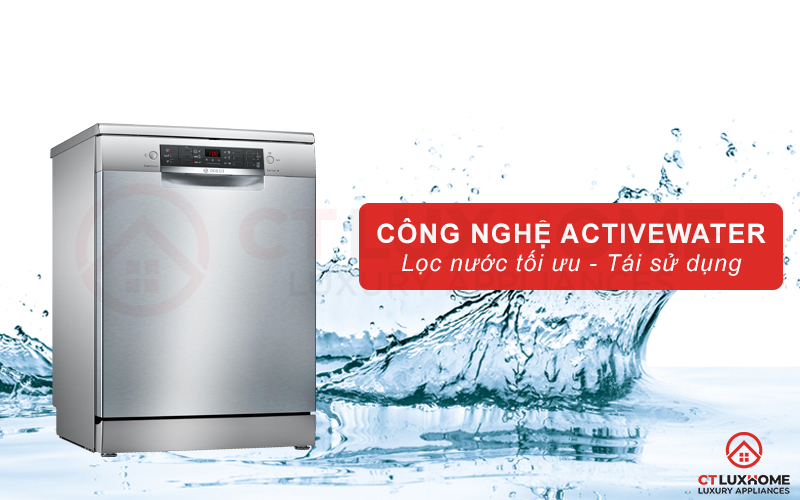 Công nghệ ActiveWater giúp tiết kiệm nước và lọc nước tối ưu
