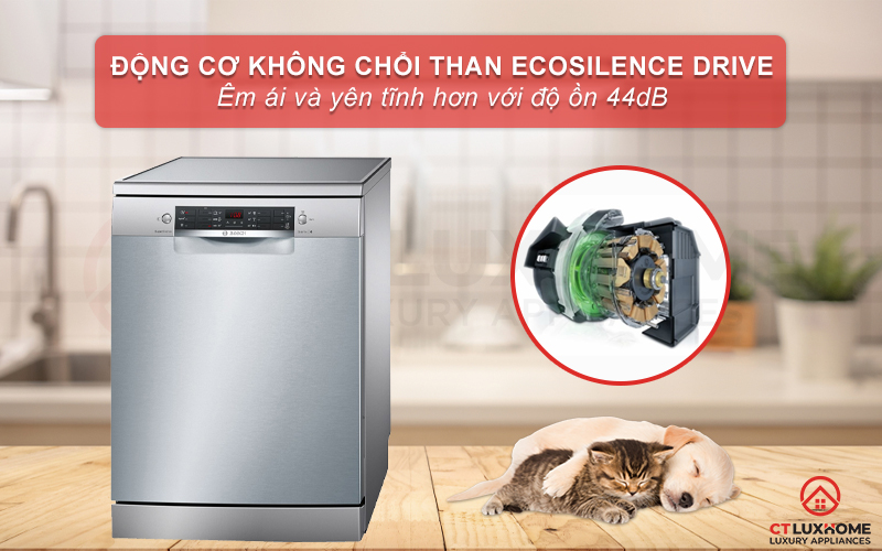 Vận hành êm ái và mạnh mẽ hơn khi máy được trang bị động cơ EcoSilence Drive