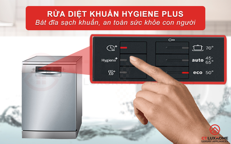 Bát đĩa sạch khuẩn, an toàn sức khỏe hơn khi kích hoạt thêm Hygiene Plus