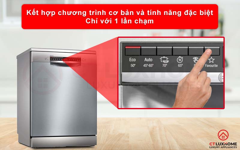Tính năng Favourite lưu trữ 1 chương trình cơ bản và 1 tính năng đặc biệt.