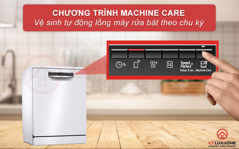 Kích hoạt tính năng Machine Care khi cần vệ sinh khoang máy