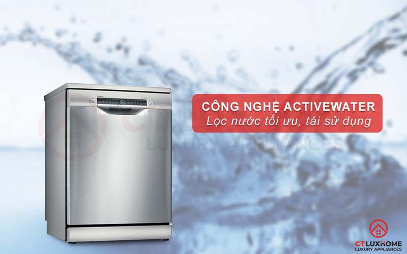 Công nghệ ActiveWater giúp tiết kiệm lượng nước rửa hơn.