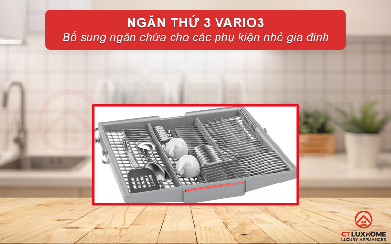 Ngăn chứa thứ 3 Vario là sự bổ sung tuyệt vời dành cho các vật dụng nhỏ