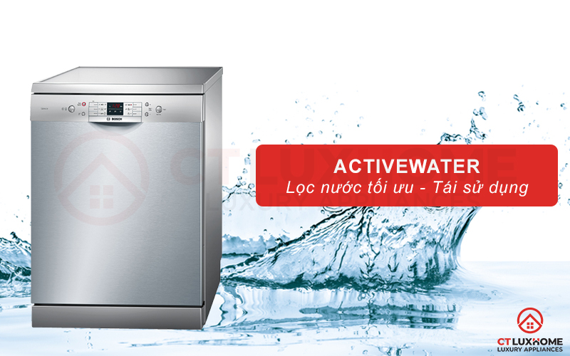 Công nghệ ActiveWater giúp máy rửa bát tiêu thụ ít nước hơn