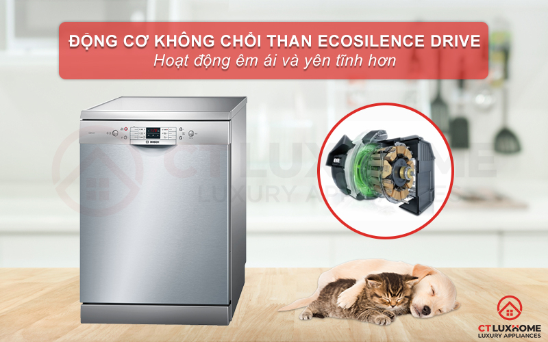 Động cơ EcoSilence Drive cho phép máy hoạt động hiệu quả mà không gây tiếng ồn