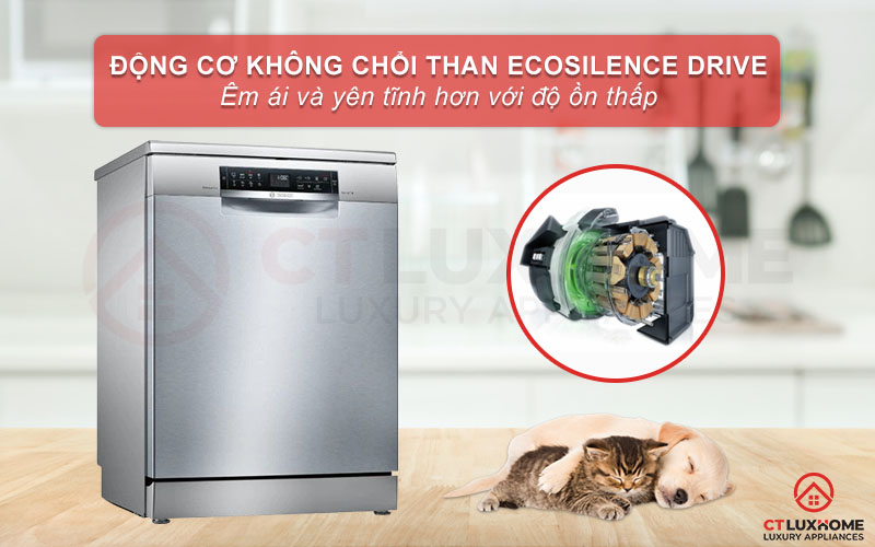 Động cơ EcoSilence Drive giúp máy hoạt động hiệu quả mà không gây tiếng ồn