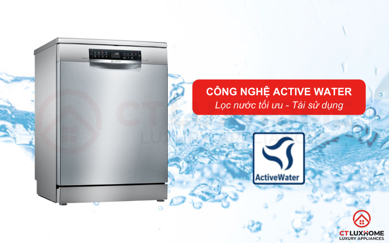 Công nghệ ActiveWater lọc và tái sử dụng nước tối ưu.