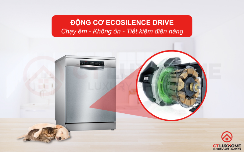 EcoSilence Drive giúp máy hoạt động mạnh mẽ mà không gây ra quá nhiều tiếng động