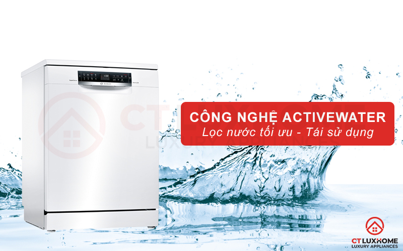 Công nghệ ActiveWater giúp máy rửa bát tiêu thụ ít nước hơn