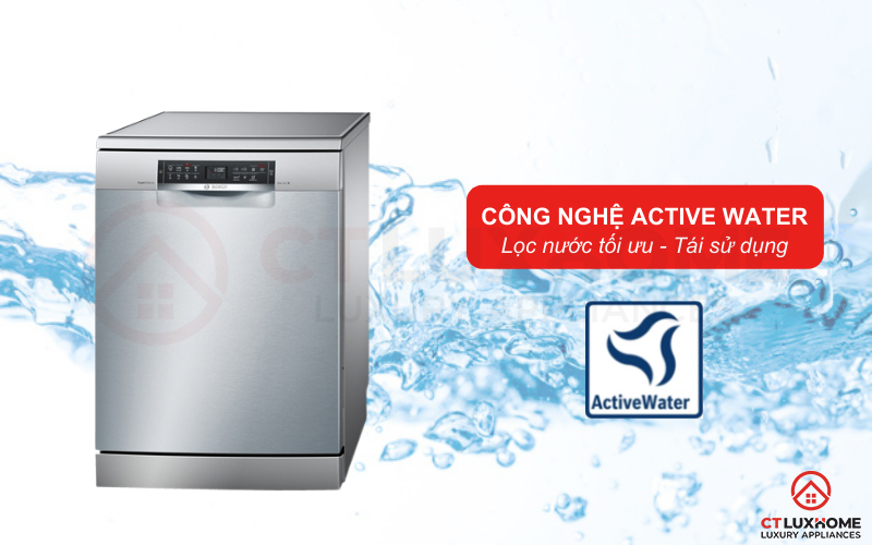 Tối ưu lượng nước rửa cho từng chu kỳ nhờ công nghệ ActiveWater