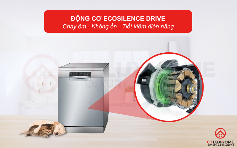 Động cơ EcoSilence Drive giúp máy vận hành êm ái và mạnh mẽ hơn
