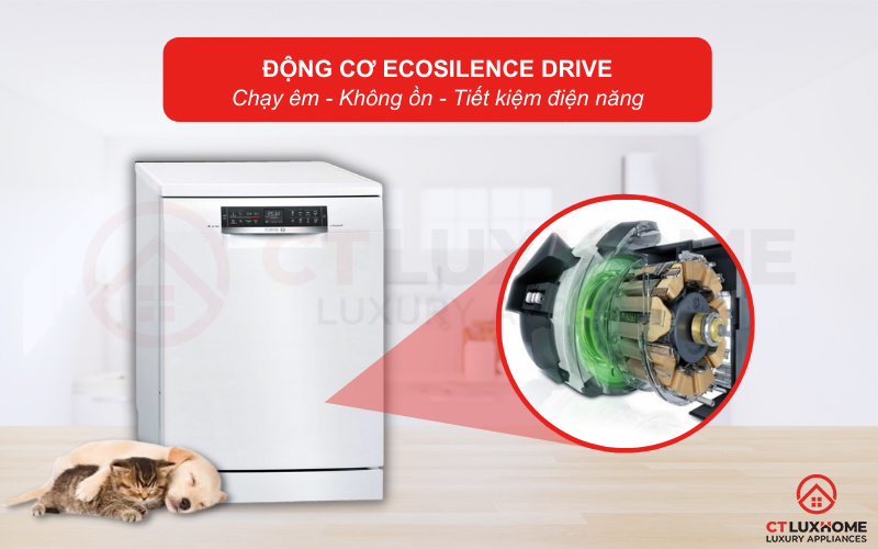 Vận hành máy mạnh mẽ và êm ái hơn nhờ động cơ EcoSilence Drive