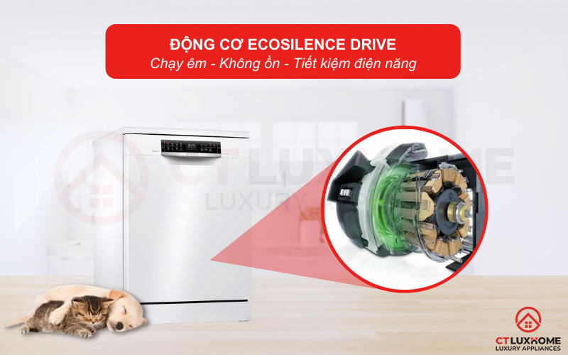 Vận hành máy mạnh mẽ và êm ái hơn nhờ động cơ EcoSilence Drive