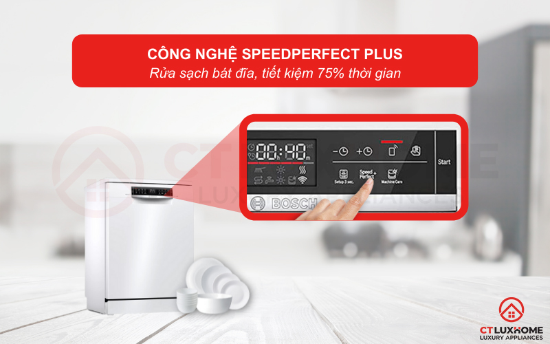 Tăng tốc độ rửa, tiết kiệm 75% thời gian rửa với SpeedPerfect Plus