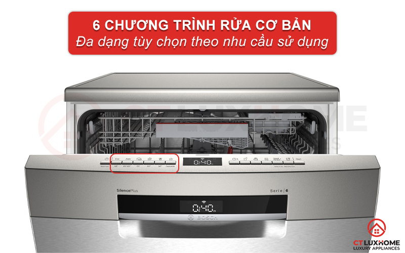 Tùy chọn 6 chương trình cơ bản tùy theo nhu cầu sử dụng.