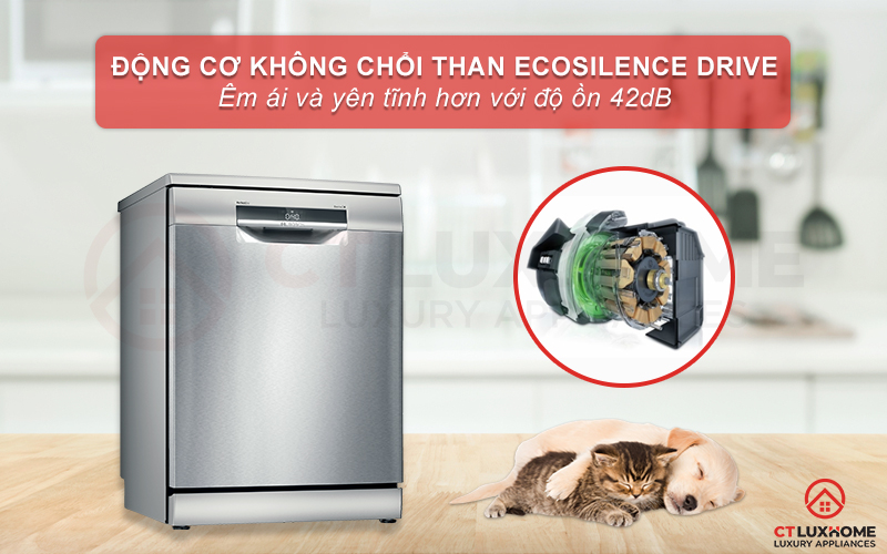 Vận hành êm ái và mạnh mẽ nhờ động cơ EcoSilence Drive